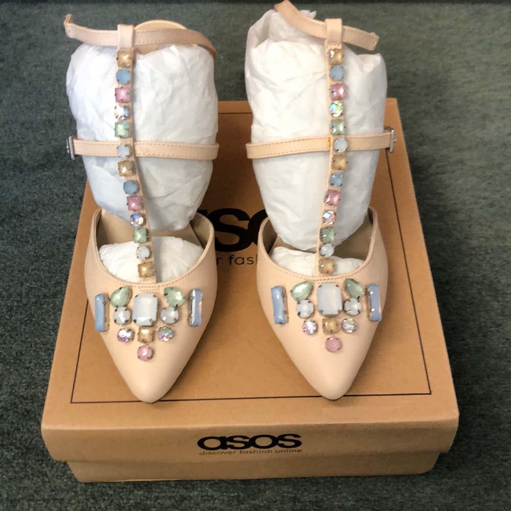 ASOS jeweled heels